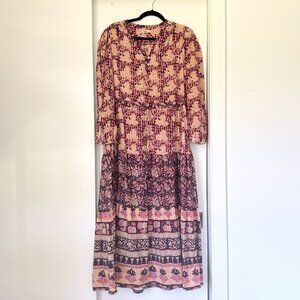 Faherty Idina Block Print Dress
